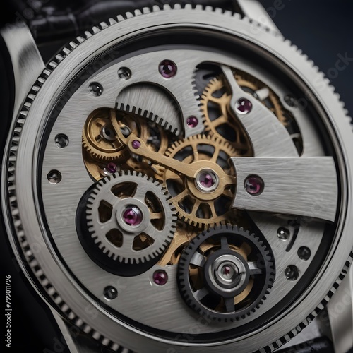 watch mechanism close up