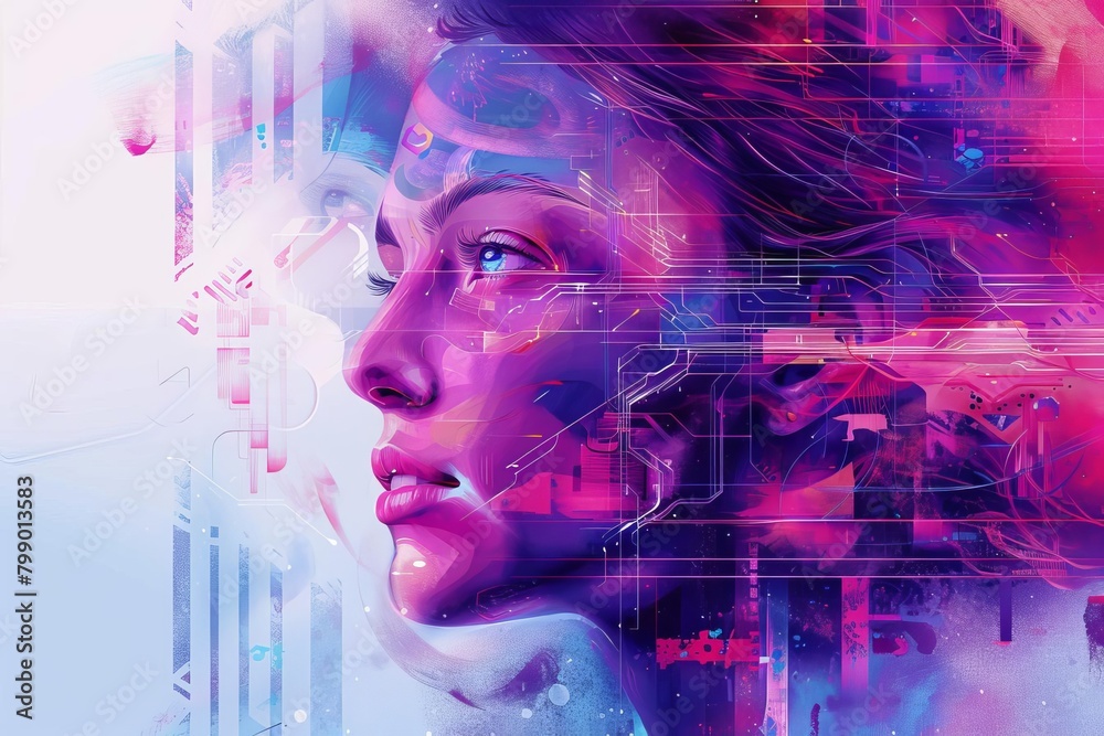 Infuse traditional watercolor techniques with a futuristic twist illustrating minimalist AI concepts Experiment with lighting contrasts to bring out the essence of innovation, blending the simplicity Infuse traditional watercolor techniques with a futuristic twist illustrating minimalist AI concepts Experiment with lighting contrasts to bring out the essence of innovation, blending the simplicity