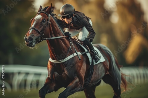 Horse Racing in Action: Speed and Competition at the Race Track © Funk Design