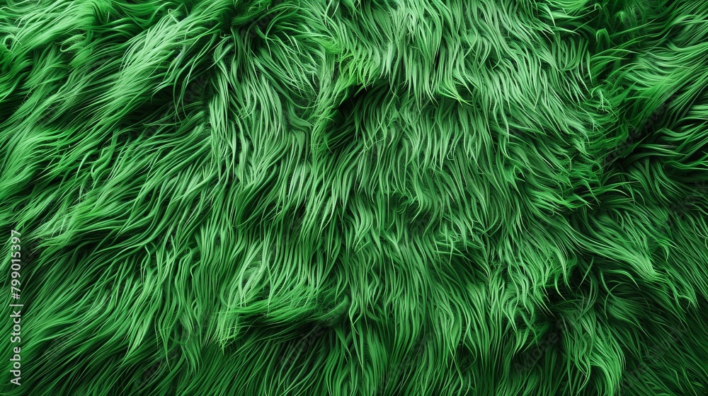 Soft emerald green fur, textured background Soft emerald green fur, textured background