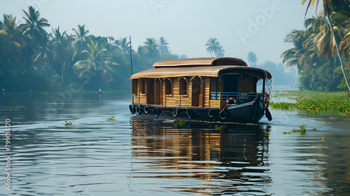 A houseboat in India's backwaters