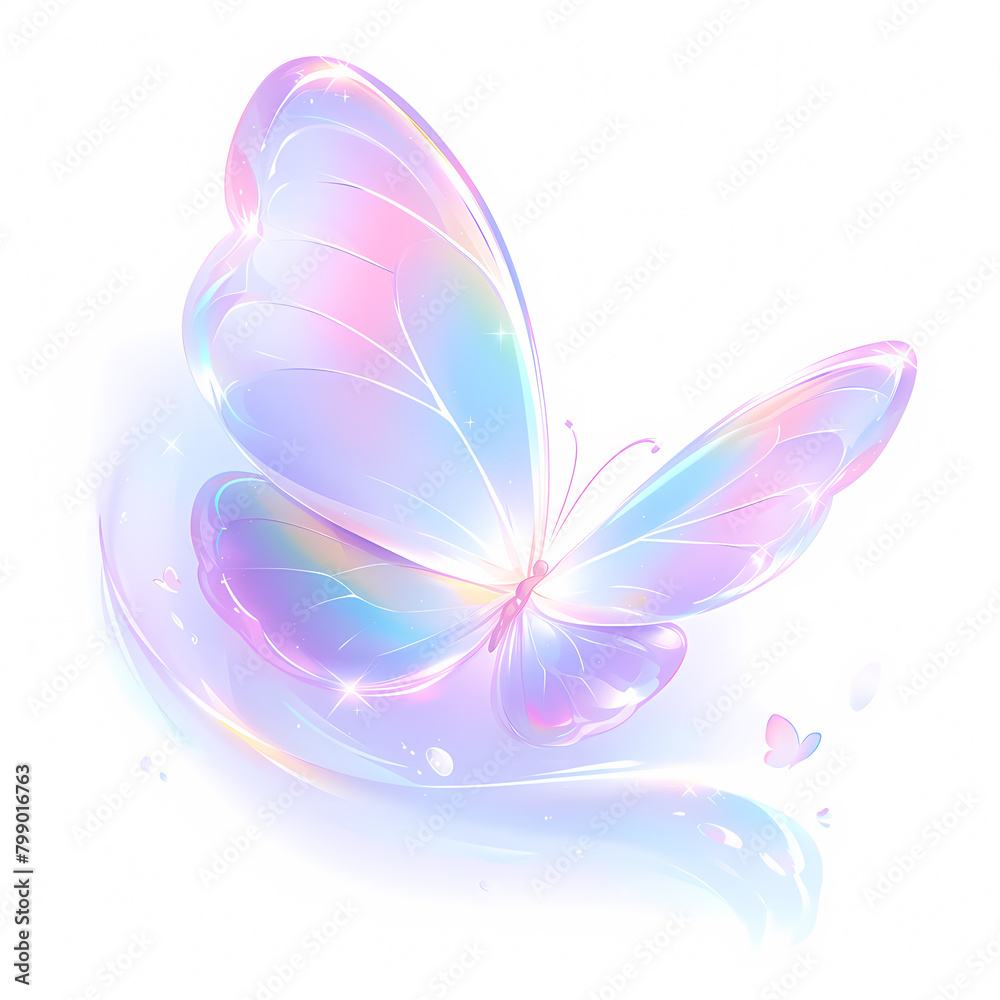 Fantasy-Inspired Pastel Butterfly, Stylized for Artistic Impact - Perfect for Backgrounds and Graphics