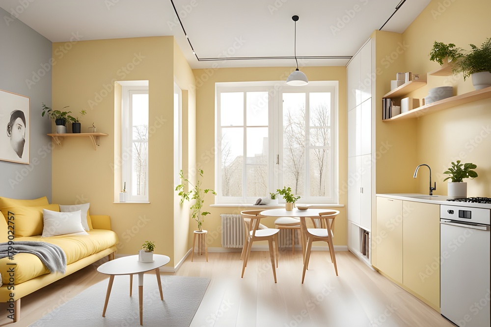 Fototapeta premium apartment with stylish design