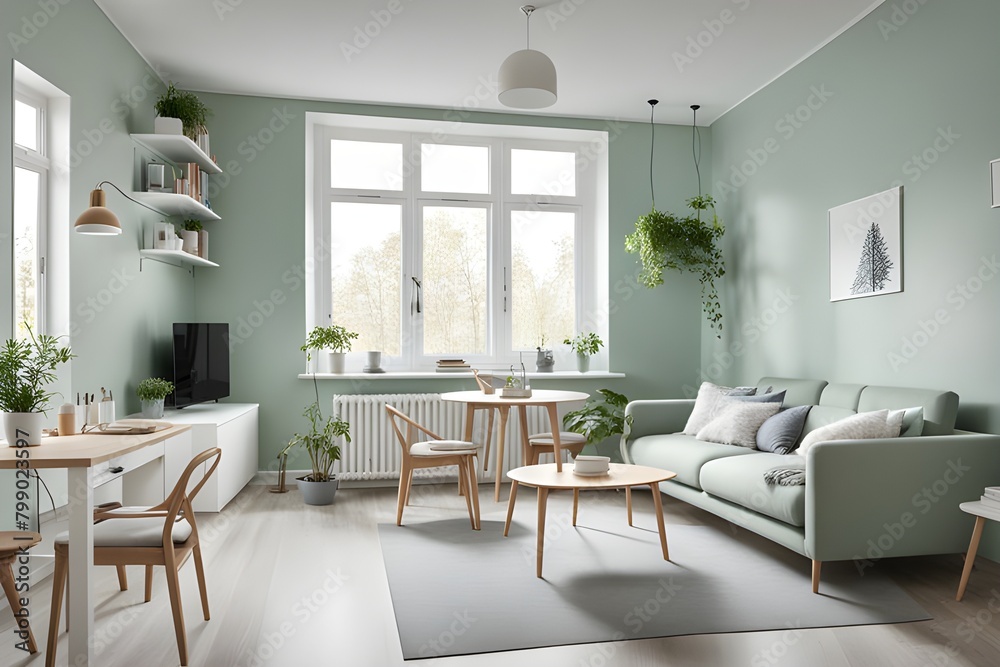 Fototapeta premium apartment with stylish design