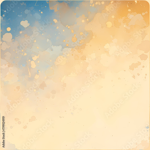 Vintage Ethereal Watercolor Sky with Stain Effects, Ideal as a Background for Artistic Projects or Print Design