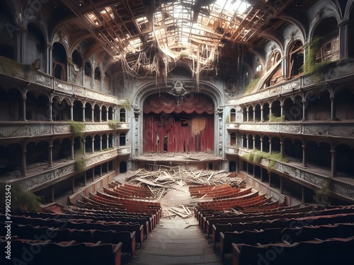 Majestic abandoned theater photo