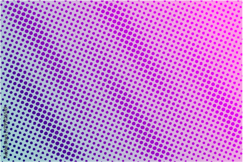 Gradient pink and blue halftone background. Retro art background.