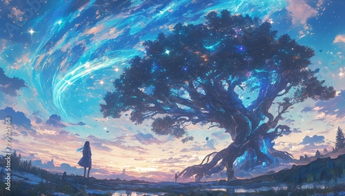 magical, tree, life, 