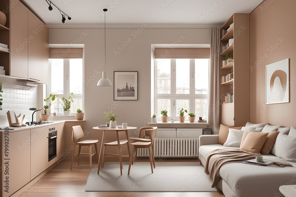 Fototapeta premium apartment with stylish design