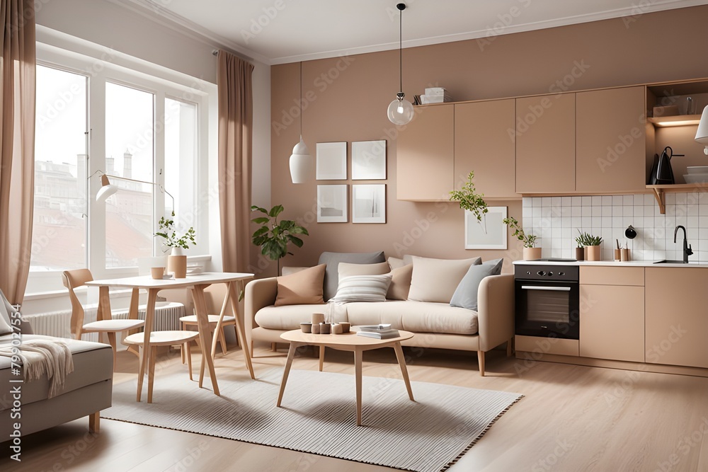 Fototapeta premium apartment with stylish design