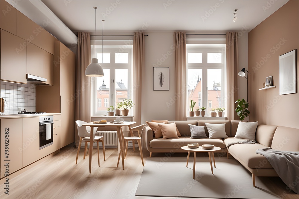 Fototapeta premium apartment with stylish design