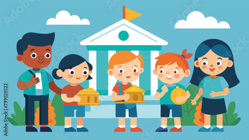 A field trip to the bank allows children to open their own savings account and learn about the role of banks in protecting their money.