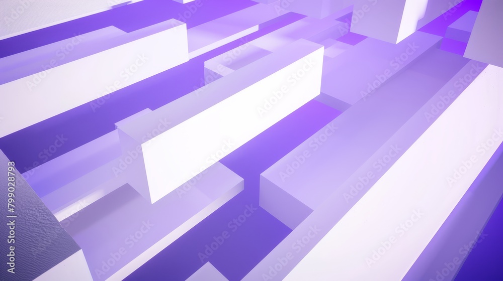 A purple-and-white abstract backdrop features centrally positioned squares and rectangles; light emanates from rectangles' tops A purple-and-white abstract backdrop features centrally positioned squares and rectangles; light emanates from rectangles' tops