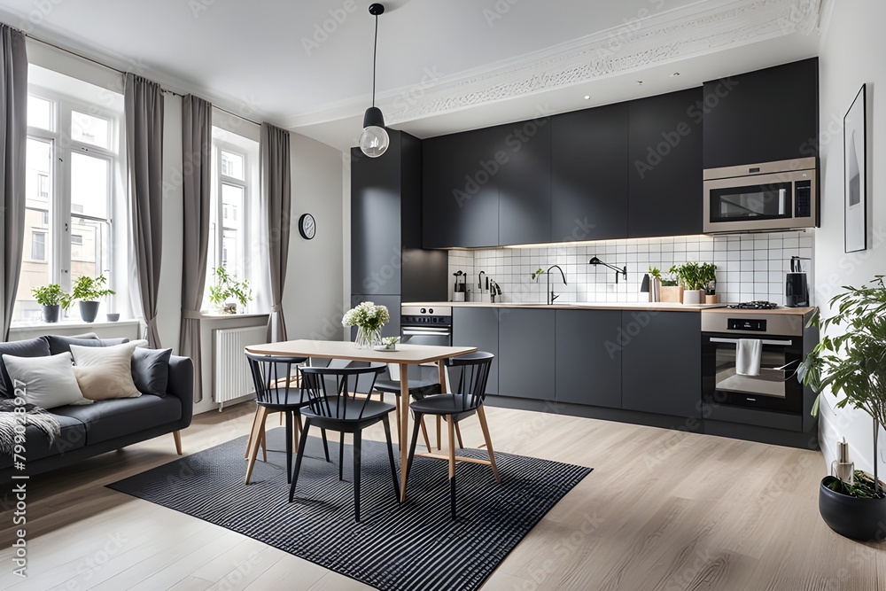 Fototapeta premium apartment with stylish design