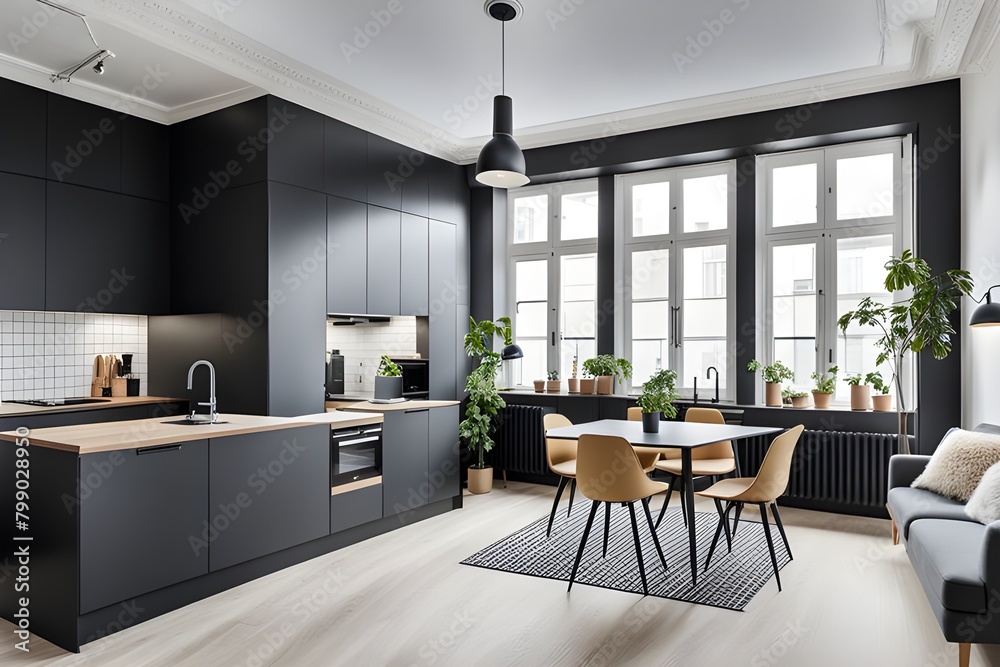 Fototapeta premium apartment with stylish design