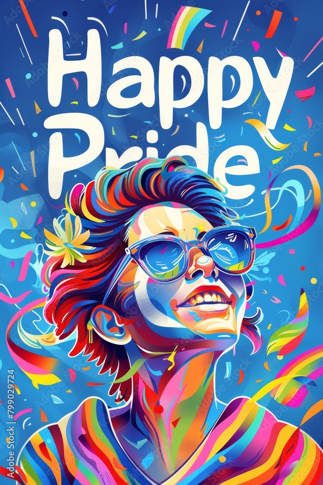 illustration with text to commemorate Happy Pride
illustration with text to commemorate Happy Pride