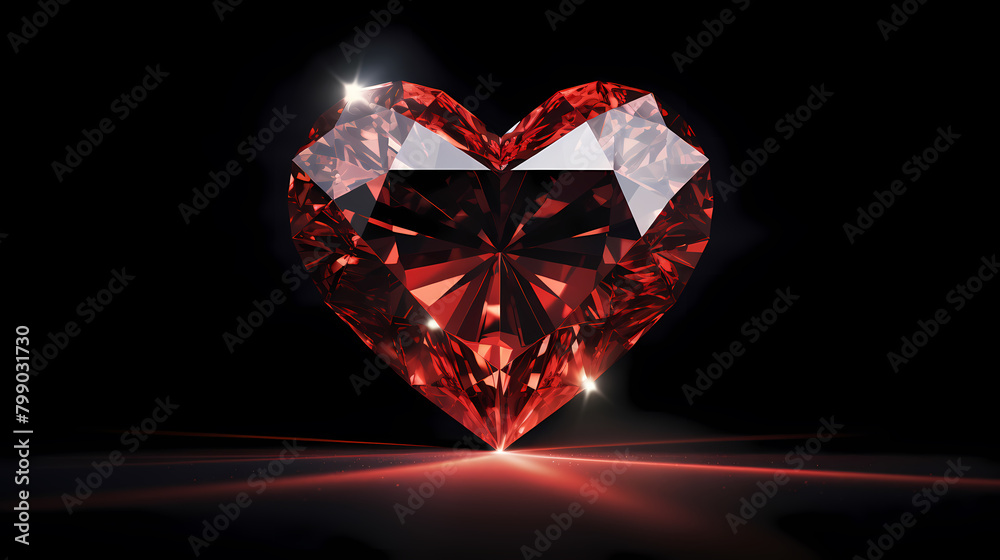 red heart shaped diamond