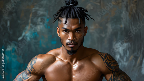 Elevated Style Pompadour for Black Muay Thai Athlete, High Rise Hairstyle of Fighter, Refined Pompadour Fighter's Signature Style