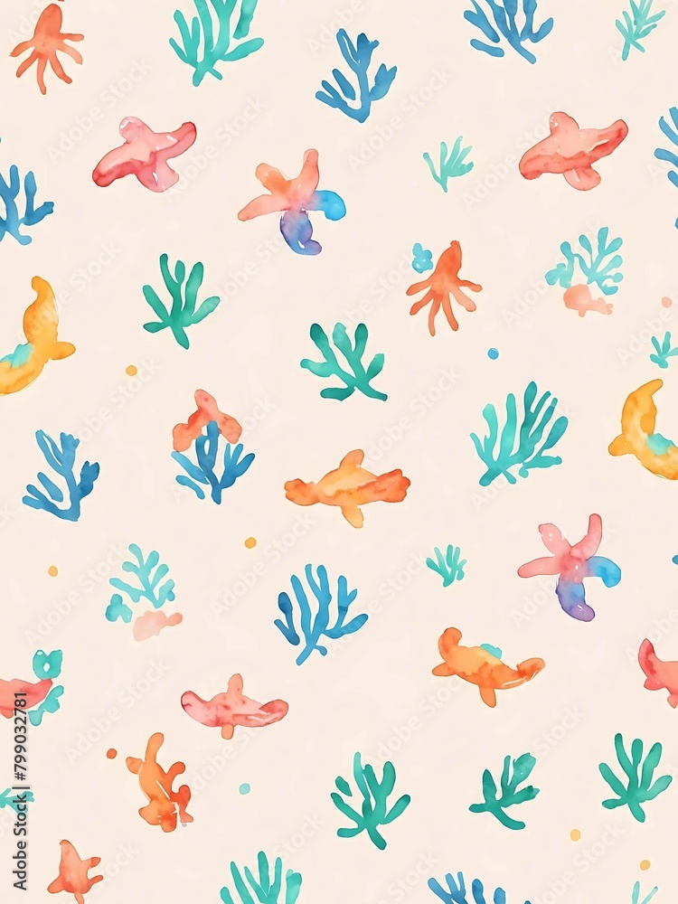 watercolor undersea wallpaper background watercolor undersea wallpaper background