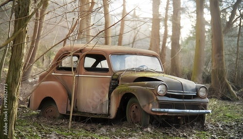 Abandoned car in the forest © Jaume