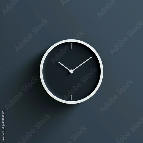 minimalist wall clock hanging on the wall