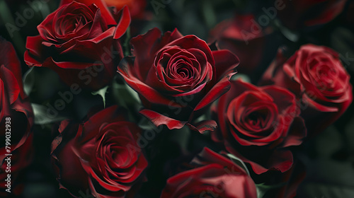 red rose close up generative ai