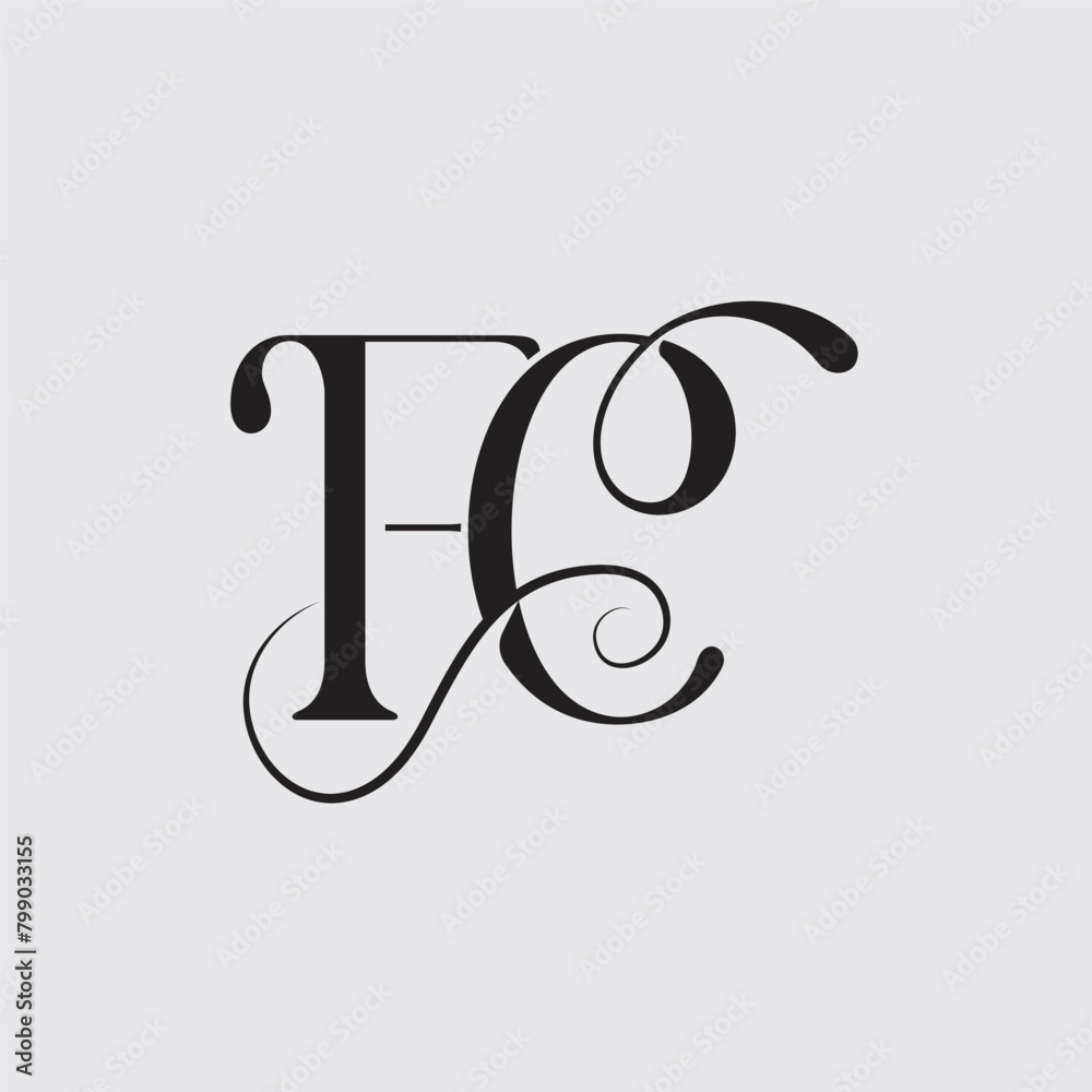 Initial letter FC logo design creative modern symbol icon monogram Initial letter FC logo design creative modern symbol icon monogram