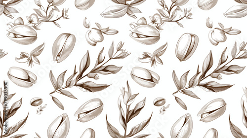 Monochrome background with pistachio pattern for pa