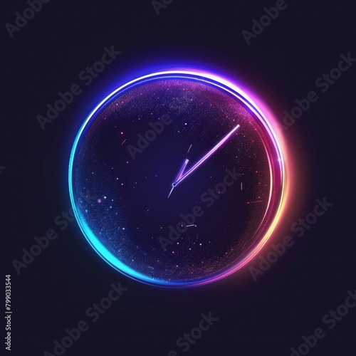 Collection of backgrounds with clocks "made of light". Contains light space texture. relationship between space and time