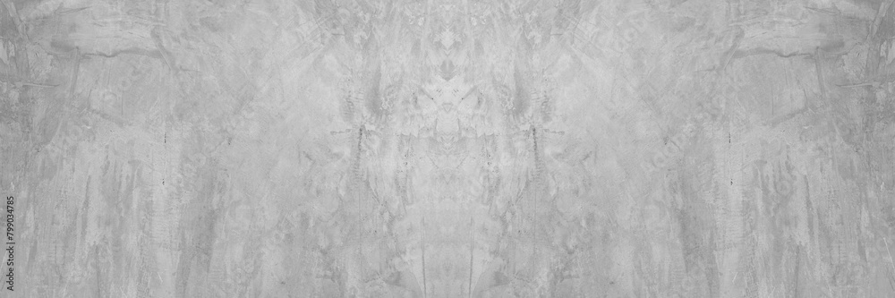 Naklejka premium Old wall panorama texture cement dirty gray with black background abstract grey and silver color design are light with white background.