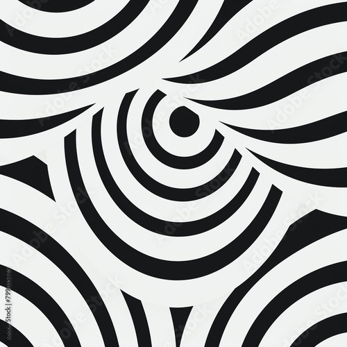 Concentric circles pattern  flat vector  simplistic design  white  repeatable    repeating pattern