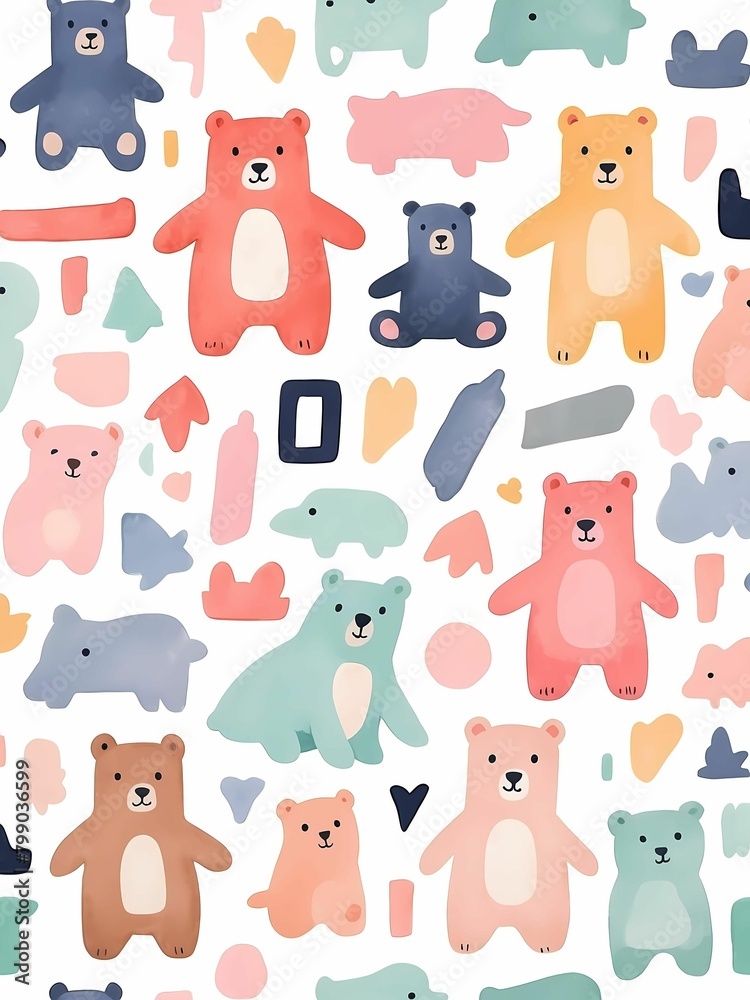 cute chubby bear wallpaper pattern background cute chubby bear wallpaper pattern background