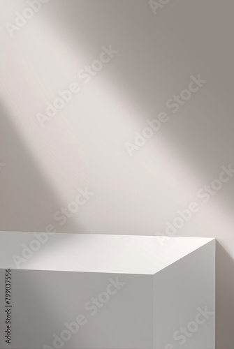 abstract 3d podium render. product display podium and business concept	