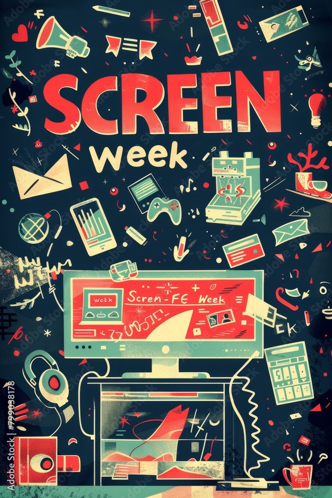 illustration with text to commemorate Screen Free Week
