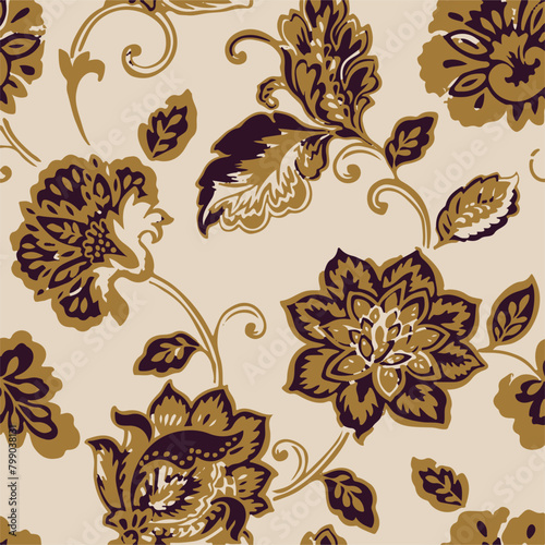 Big flower pattern,Ethnic pattern with flower,ghraphical floral pattern,vector illustration