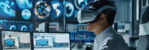 Cybersecurity training sessions are held in virtual reality environments, where employees learn to identify and combat sophisticated phishing scams, business concept photo