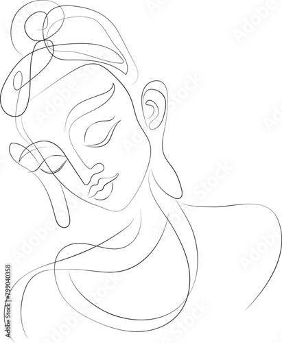 Buddha god in frame for puja and also can be used for other background purpose