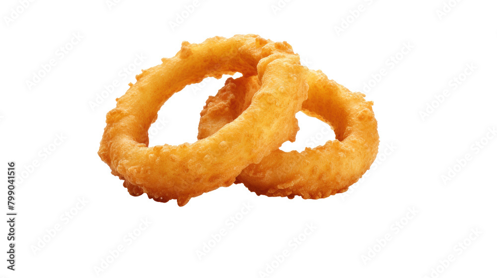 onion rings on white isolated on clear png background and transparent background. food drink and dessert concept for cafe and restaurent, AI generative. onion rings on white isolated on clear png background and transparent background. food drink and dessert concept for cafe and restaurent, AI generative.