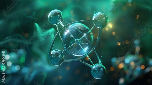 Molecular atom model in science setting