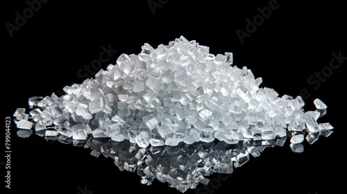 Pile of ketamine crystals on black surface