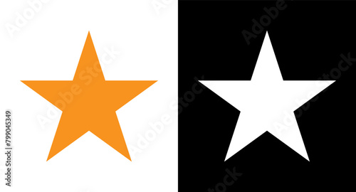 Vector star shape, star icon.