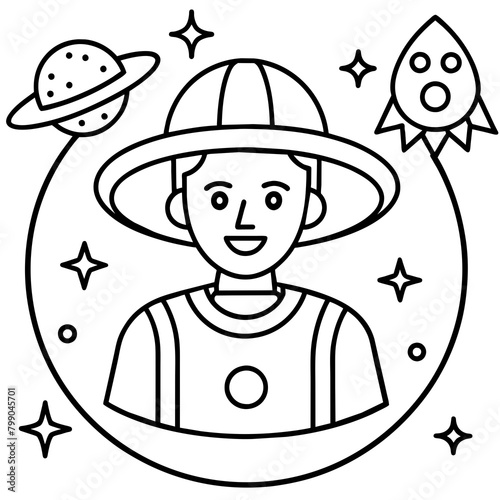 Cartoon astronaut in space vector galactic space explorer adventures vector design and illustration premium Victor - latest vector art