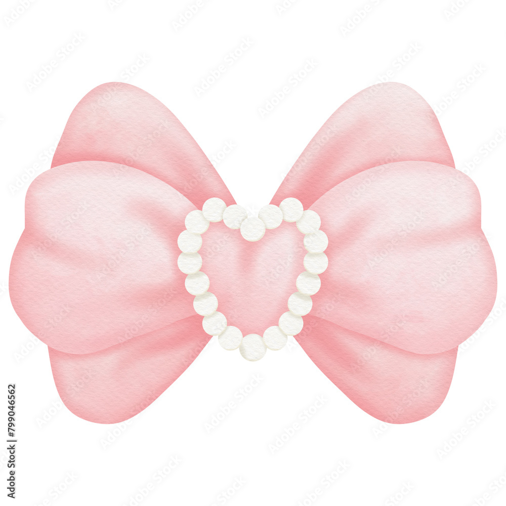 Pink ribbons watercolor clip art Pink ribbons watercolor clip art