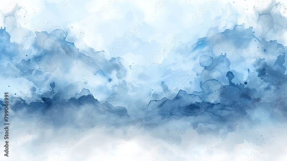 Blue watercolor background. Abstract painting. Blue watercolor background. Abstract painting.