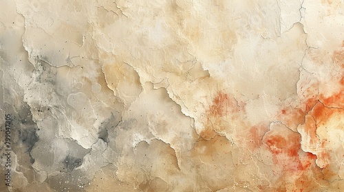 Distressed and weathered cracked wall texture with a subtle grunge background in neutral colors.