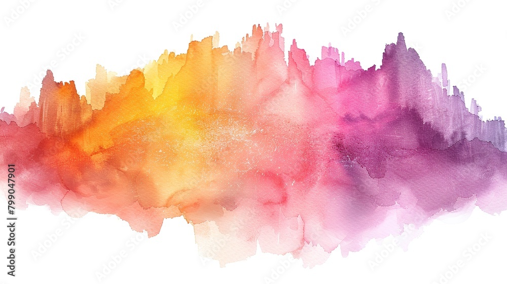 Abstract watercolor background. Bright multicolored brushstrokes.