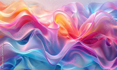 Wallpaper Mural Colorful Wave Abstract Painting Torontodigital.ca