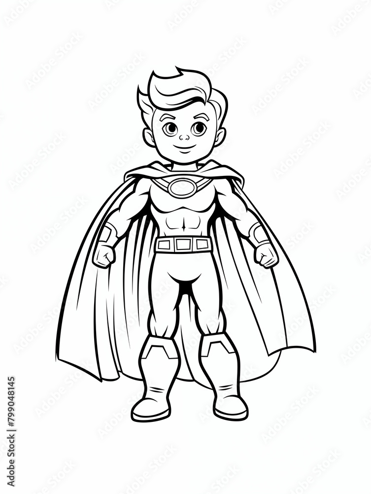 Fototapeta premium Heroic Tales to Color for kids, coloring sheets , leisure activity