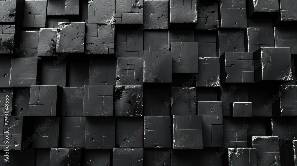 Multiple Cubes Arranged in Black and White Multiple Cubes Arranged in Black and White