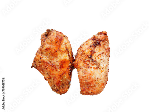 Grilled Chicken Breast Marinated in Pepper food on a white background
